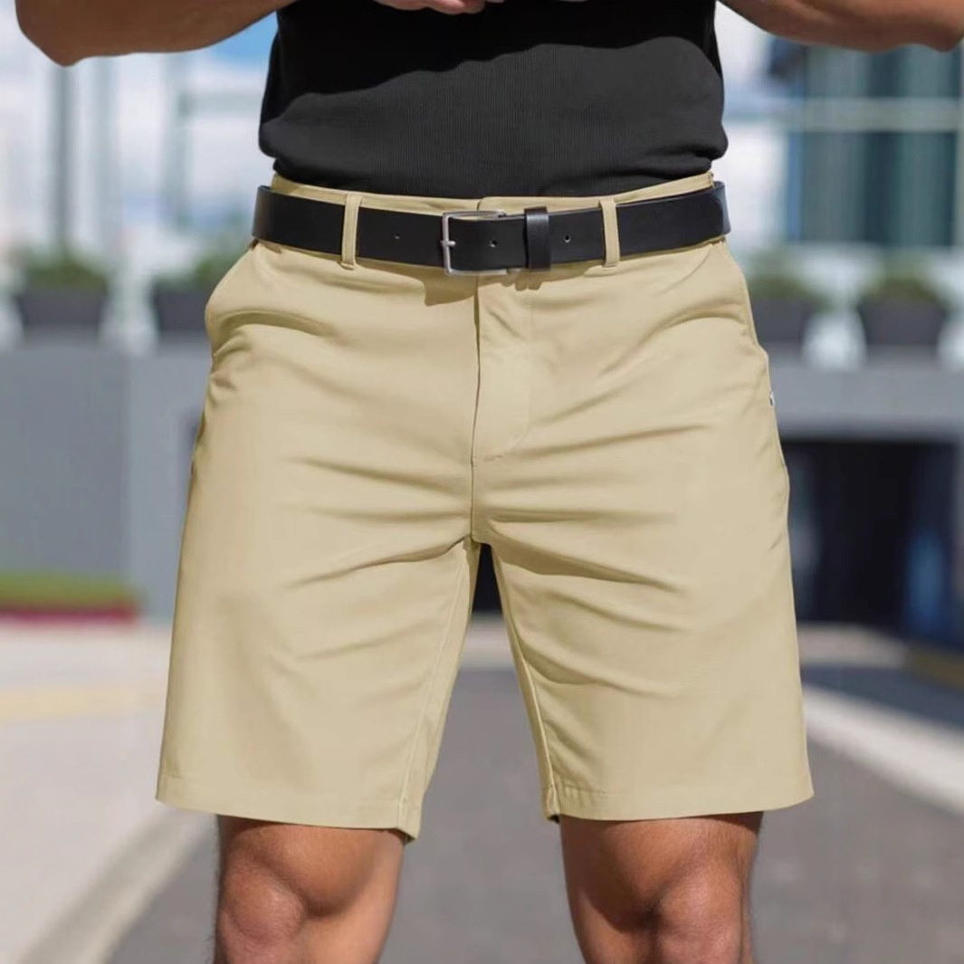 Men’s Solid Color Shorts Men’s Business Sports Fifth Pants