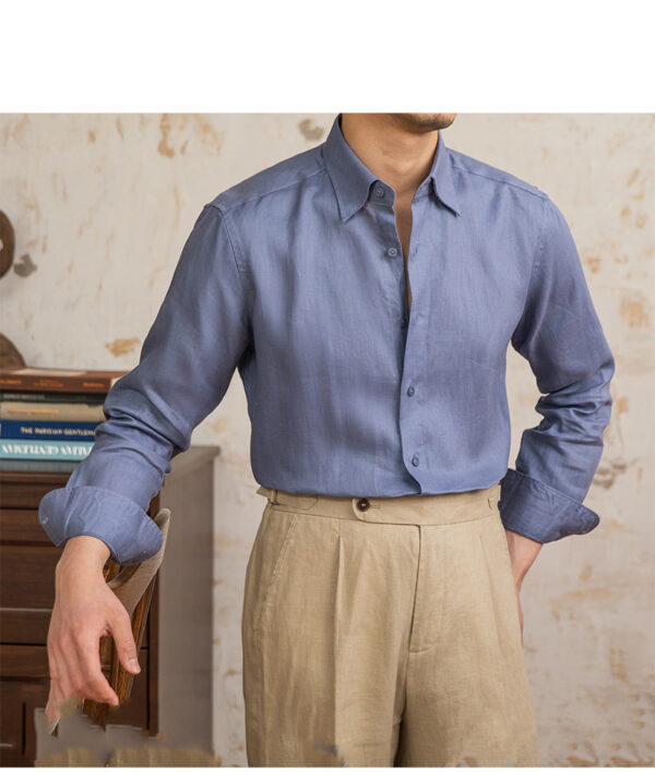 Linen Thin Long Sleeve Shirt - Image 5