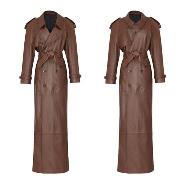 Autumn And Winter New Sheepskin Fried Street Handsome Trench Coat Coat - Image 4