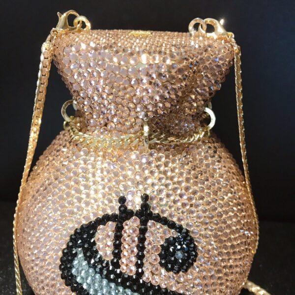 Pocket Handmade Diamond Party Crystal Clutch Chain Bag - Image 5