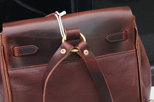 Top Layer Tree Cream Leather Double Shoulder Women's Fashion Bag - Image 6