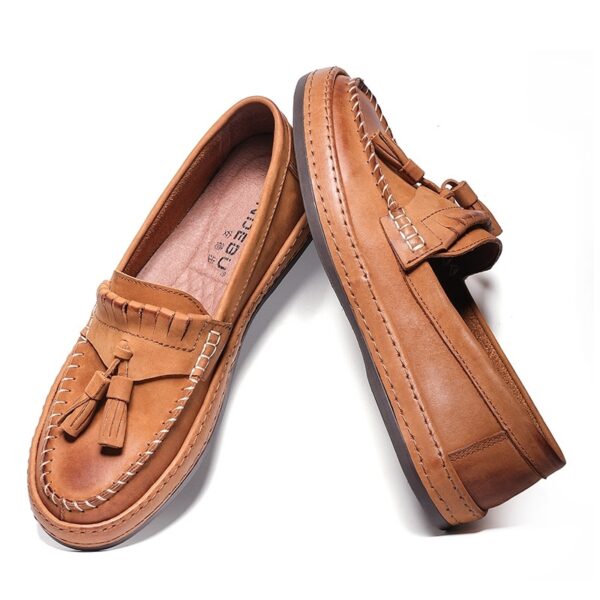 Summer British Style Leather Slip-on Casual Men's Shoes - Image 7