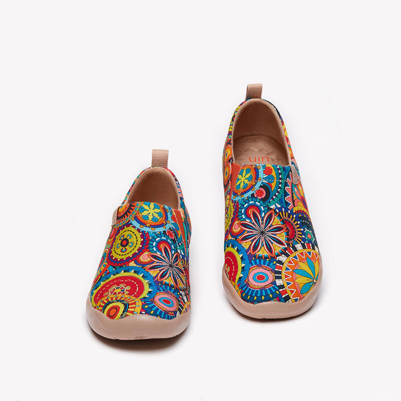 Women’s Casual Shoes Painted Walking Slip On Lightweight Loafers Comfortable Canvas Fashion Sneakers