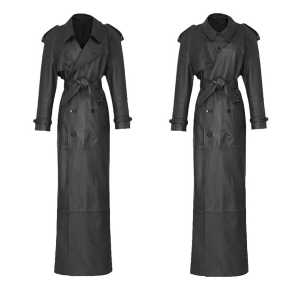 Autumn And Winter New Sheepskin Fried Street Handsome Trench Coat Coat - Image 3