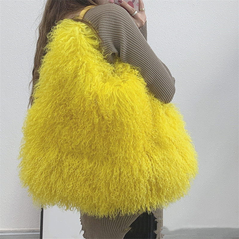 Women’s New Beach Wool Fur Plush Bag