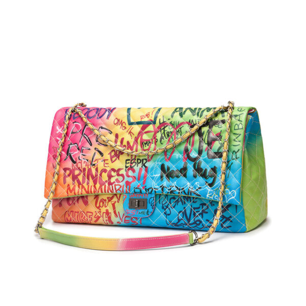 Women's Messenger Bag Rhombus Chain - Image 5