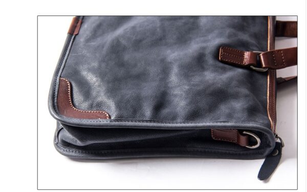 Leather Man's Hand Shoulder Slant Span Bag - Image 5