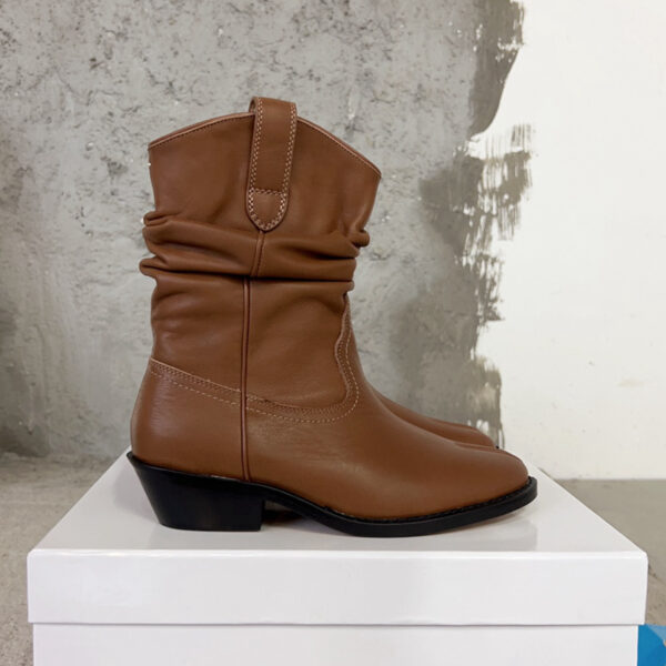 Leather Split Toe Ankle Boots - Image 2
