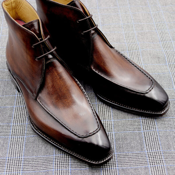 Handmade Men's Leather Boots With Cowhide Soles - Image 7