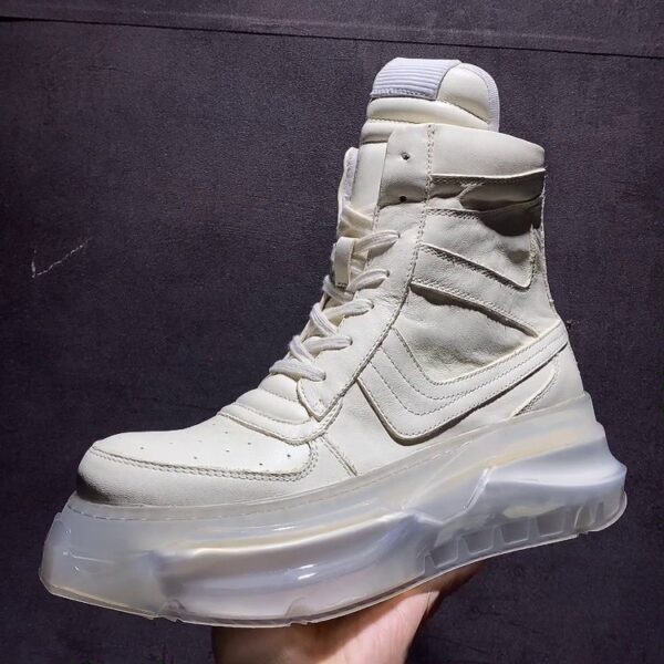 Men's High Top Sneakers Leather Sports Leisure - Image 2