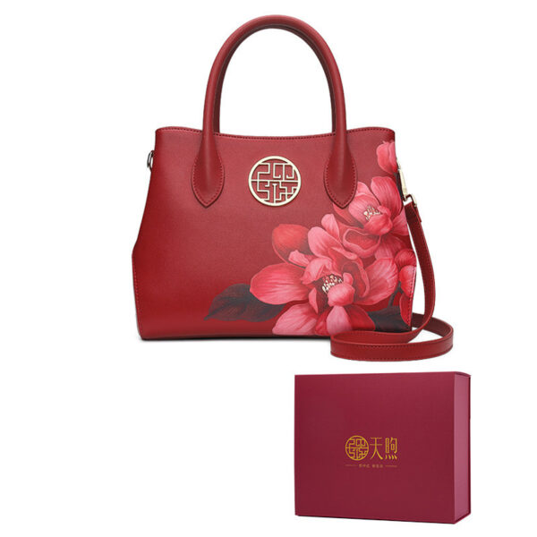 Women's New Stylish Leather Handbag Fashion Chinese Style - Image 5