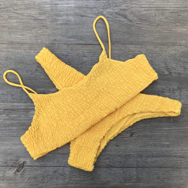 Swimsuit Pleated Triangle Bikini European And American Swimwear Women - Image 10