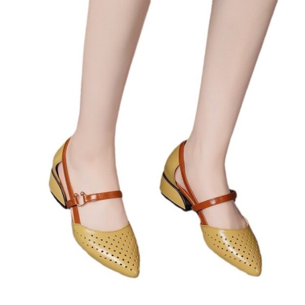 Women's Summer Low Heel Closed Toe Sandals - Image 6