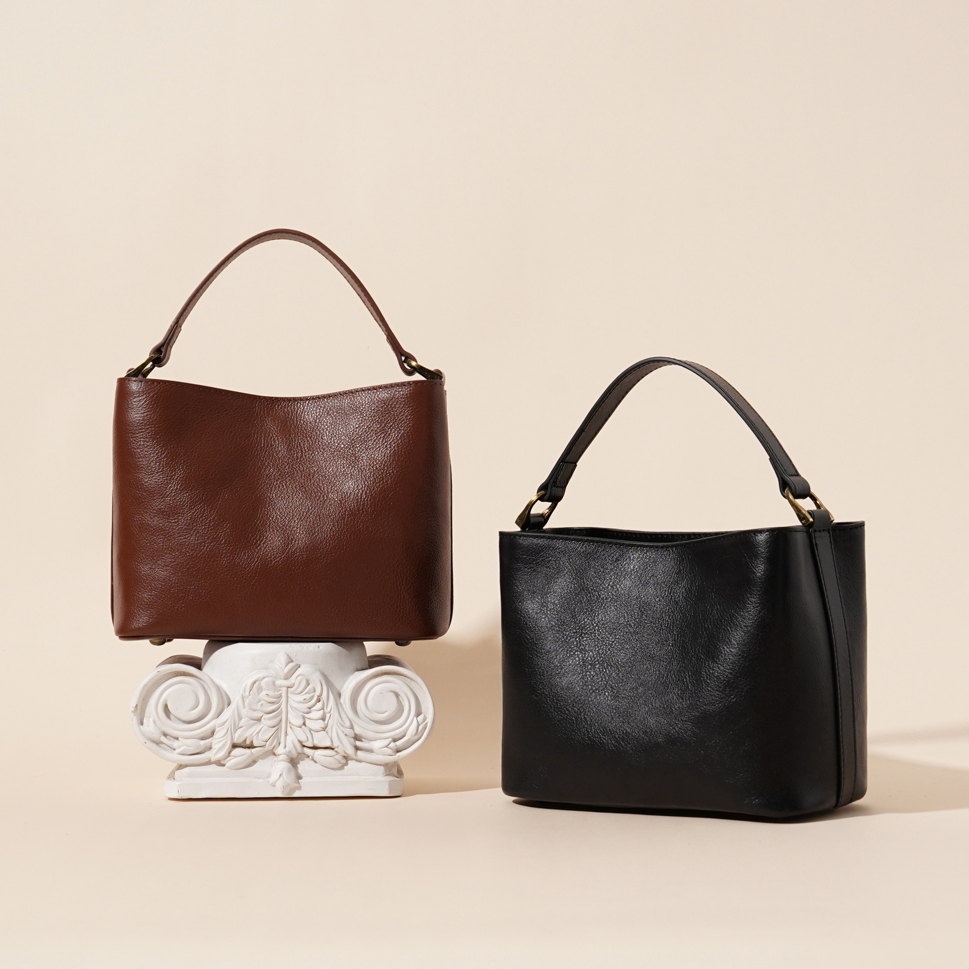 Cowhide Leather Vintage Casual All-matching Women’s Shoulder Handbag
