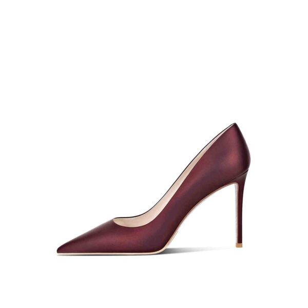 Pointed High Heels Women's Stiletto Heel Leather Pumps - Image 5