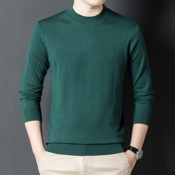 Men's Crew Neck Solid Color Knit Sweater - Image 4