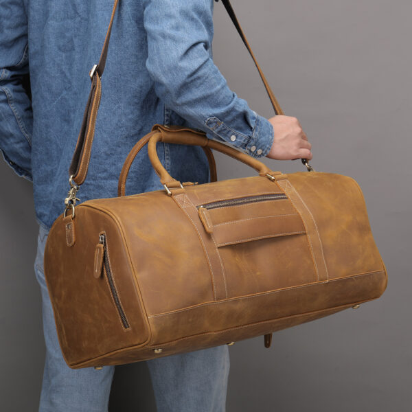 The First Layer Of Cowhide Europe And America Retro Large Capacity Line - Image 2