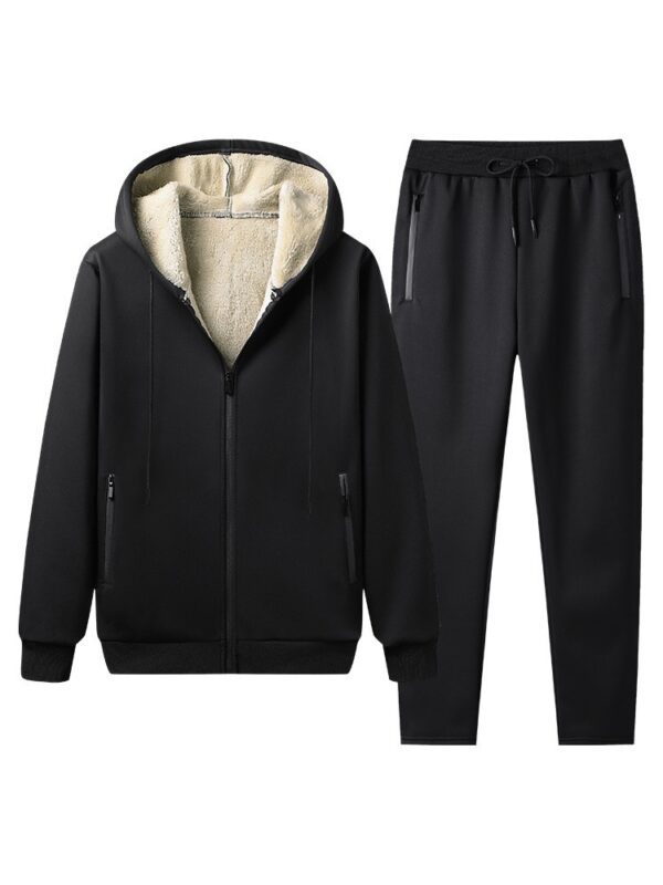 Hooded Casual Fashionable Warm Trousers Suit - Image 7