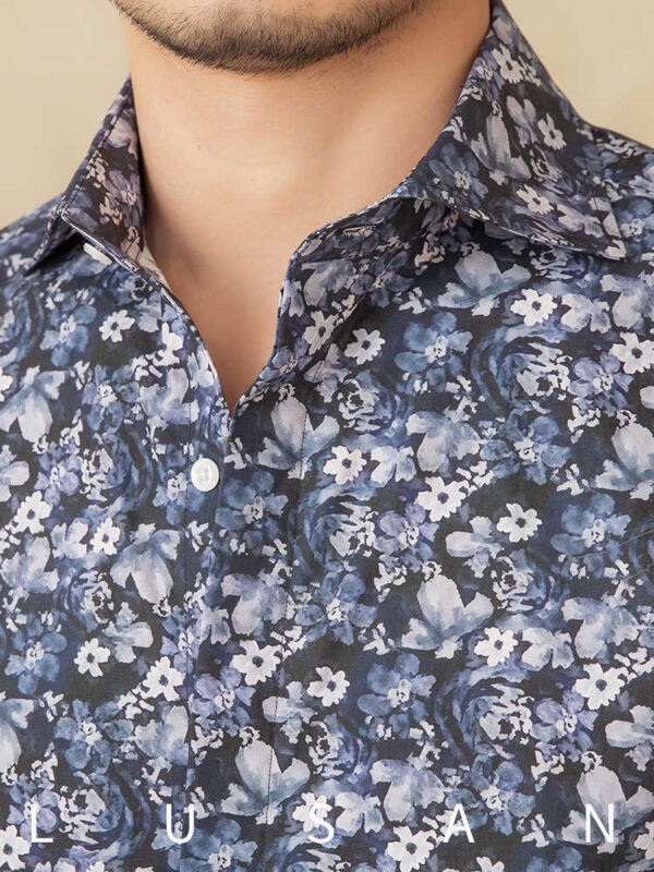 Fashion Printed Cotton Long Sleeve Shirt Spring And Summer Retro - Image 3