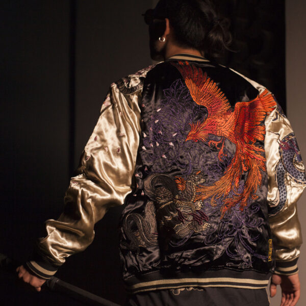 Men's embroidered reversible jacket - Image 2