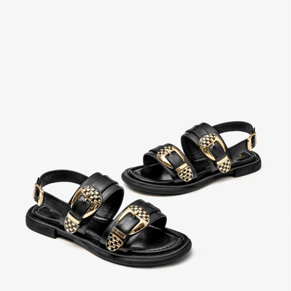 Summer Women's Shoes Flat Leather Roman Sandals - Image 4