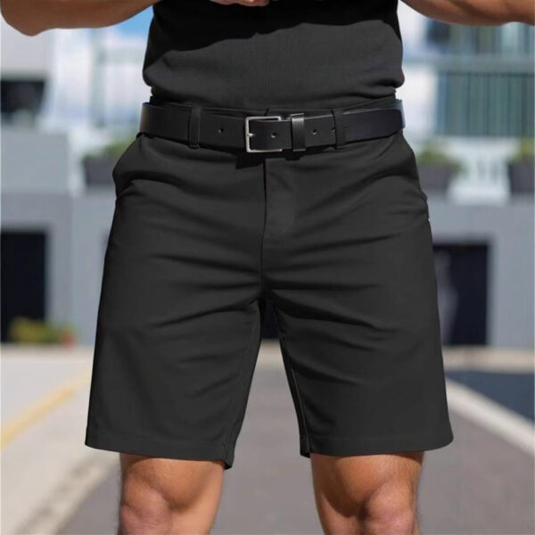 Men's Solid Color Shorts Men's Business Sports Fifth Pants - Image 2