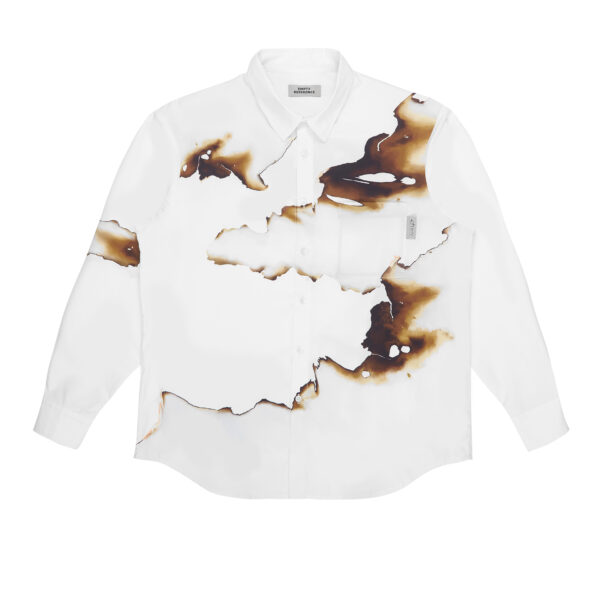 Off-White Ash Printed Long Sleeve Shirt Loose Casual - Image 5