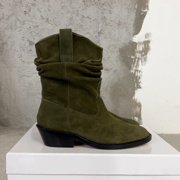 Leather Split Toe Ankle Boots - Image 4