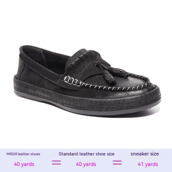 Summer British Style Leather Slip-on Casual Men's Shoes - Image 4