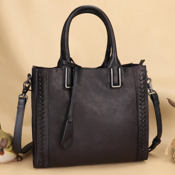 Women's First Layer Cowhide Handmade Hand-held Messenger Bag - Image 2
