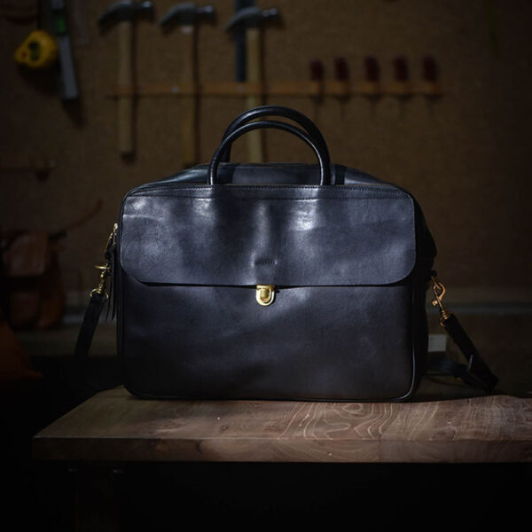 Street Vegetable Tanned Leather Men's Large Capacity Multi Compartment - Image 5