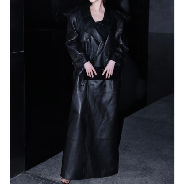 Autumn And Winter New Sheepskin Fried Street Handsome Trench Coat Coat - Image 7