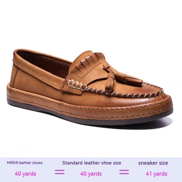 Summer British Style Leather Slip-on Casual Men's Shoes - Image 9