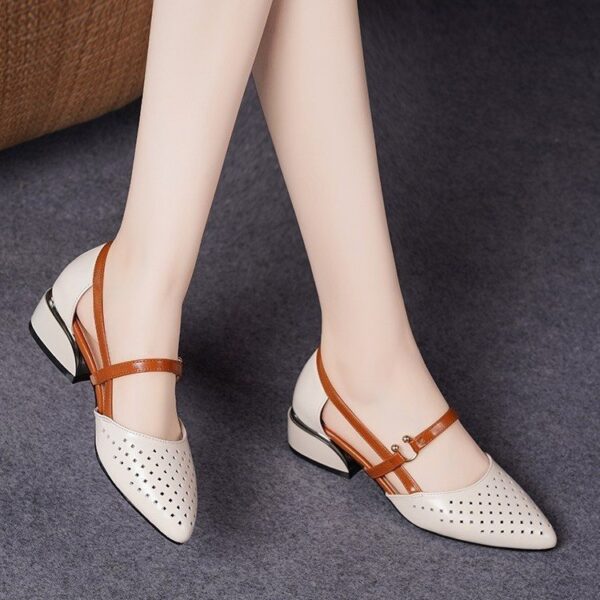Women's Summer Low Heel Closed Toe Sandals - Image 8