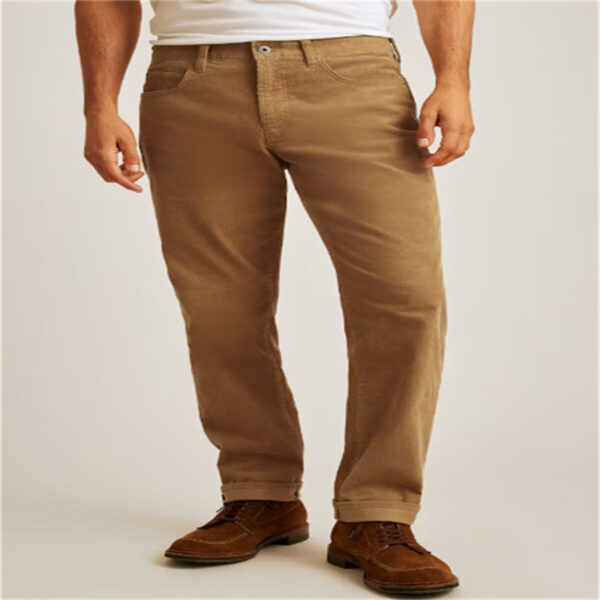 Corduroy Solid Color Loose Casual Straight Trousers - Image 9