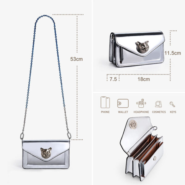 Niche Light Luxury Leather Women's Fashion Chain Messenger Bag - Image 2