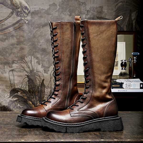 Men's Fashion Vintage Leather Martin Boots - Image 2