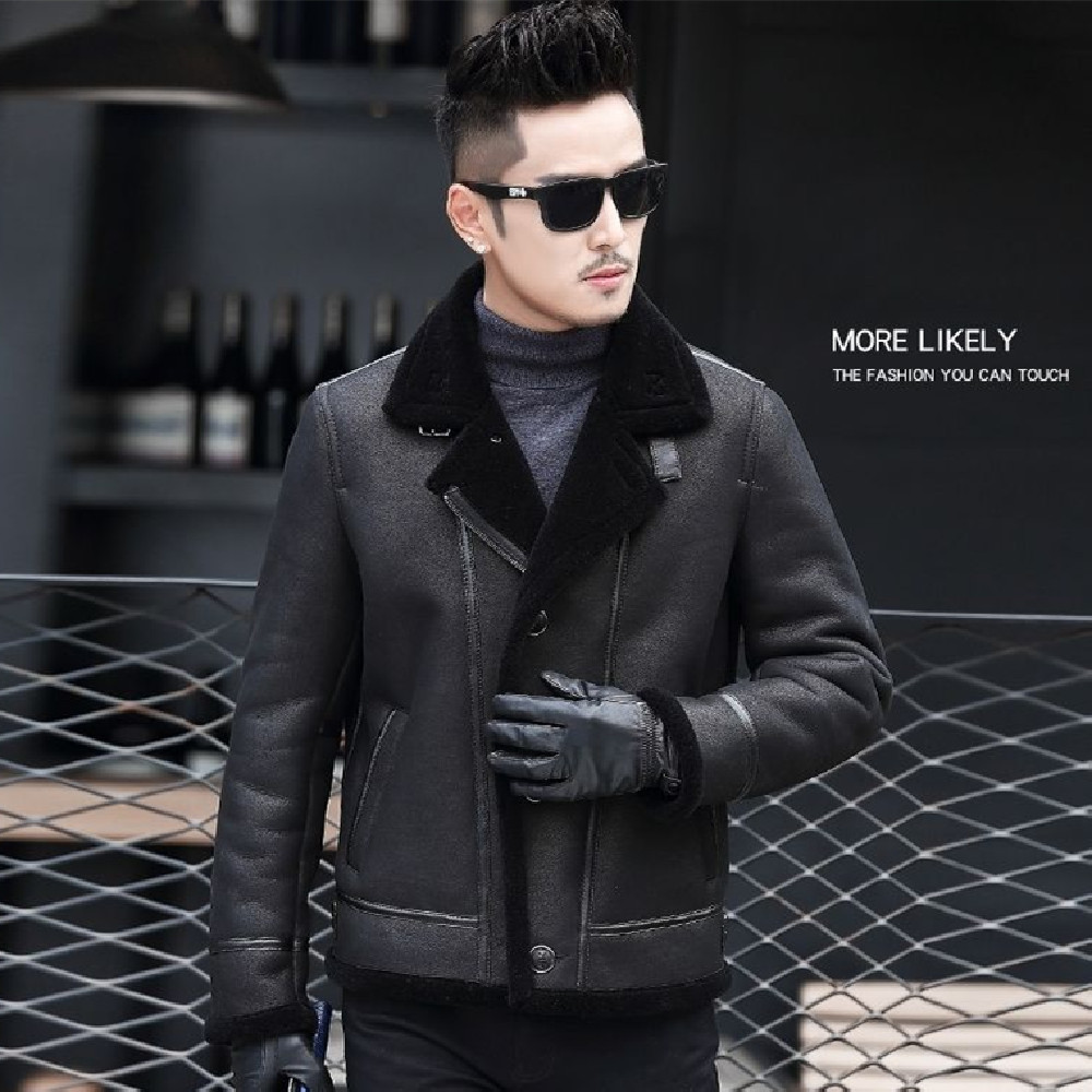 Fashion Personality Fur Integrated Men’s Short Coat