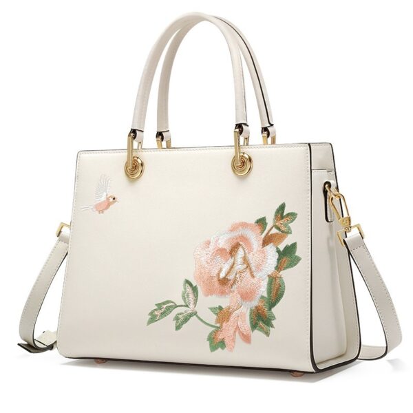 Women's Embroidered Bag Cowhide Portable - Image 3