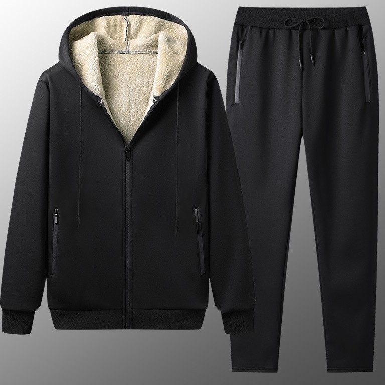 Hooded Casual Fashionable Warm Trousers Suit