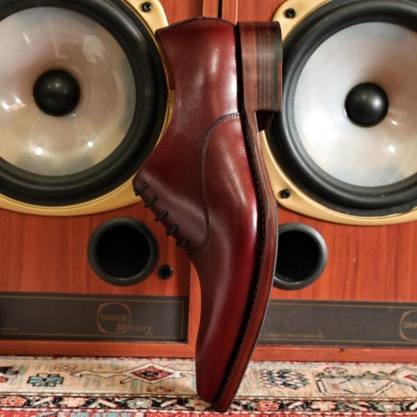 Goodyear Handmade Shoes Super Pointed Toe Wine Red Personality - Image 3