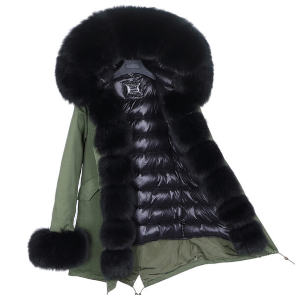 Coat Fur With Detachable Inner Liner Placket - Image 6