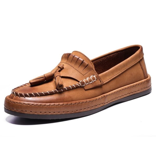 Summer British Style Leather Slip-on Casual Men's Shoes - Image 8