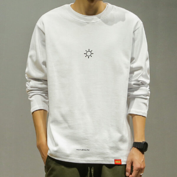 Trendy Brand Simple Printed Sweater Men's Korean Version - Image 4