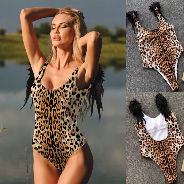 Solid Color Swimwear Women Swimsuit Bodysuit - Image 2