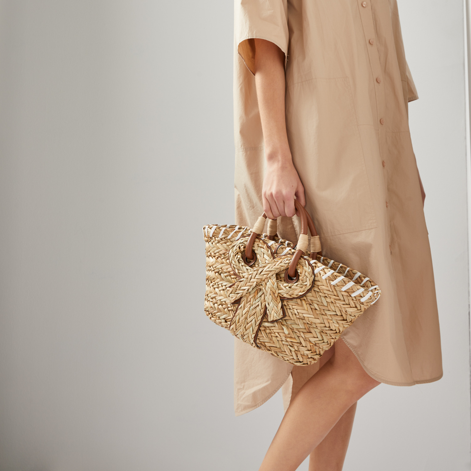 Women’s Bowknot Knot Walton Basket Bag