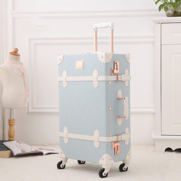 Retro Ladies Luggage Trolley Suitcase - Image 3