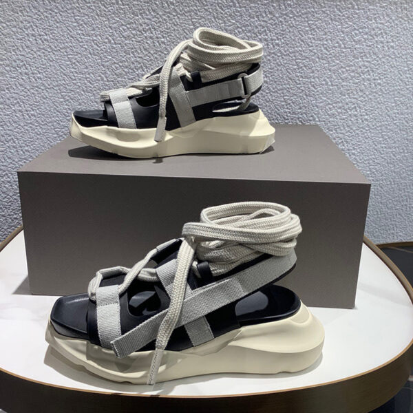 Square Toe Open Toe Fashion Sandals With Cross Straps For Casual Wear - Image 5