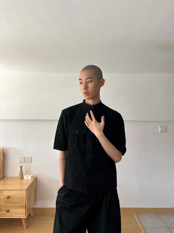 Handmade Red Eye Hunting Suit Half Sleeve Shirt - Image 2