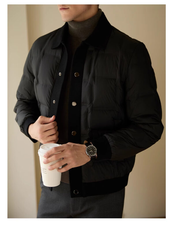 Men's High-end Casual Patchwork Short Coat - Image 3